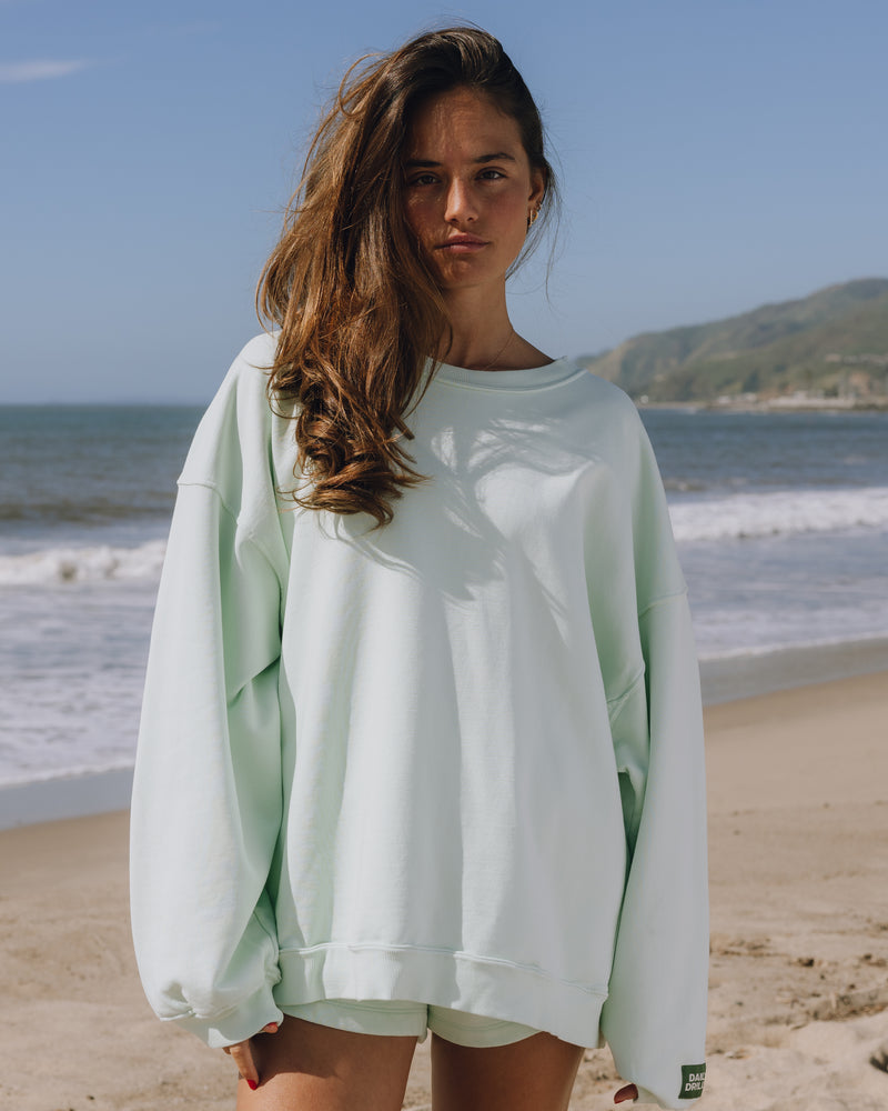Unisex Oversized Crew Surf Relaxed Fit Casual Sweatshirt
