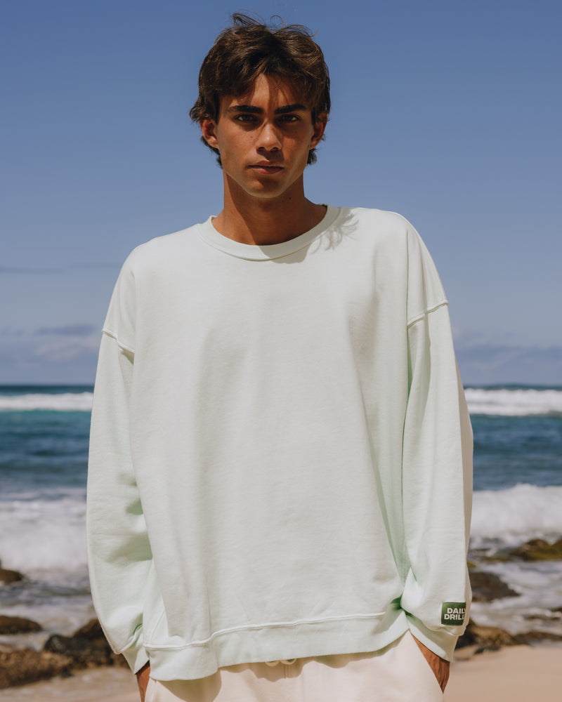 Unisex Oversized Crew Surf Relaxed Fit Casual Sweatshirt