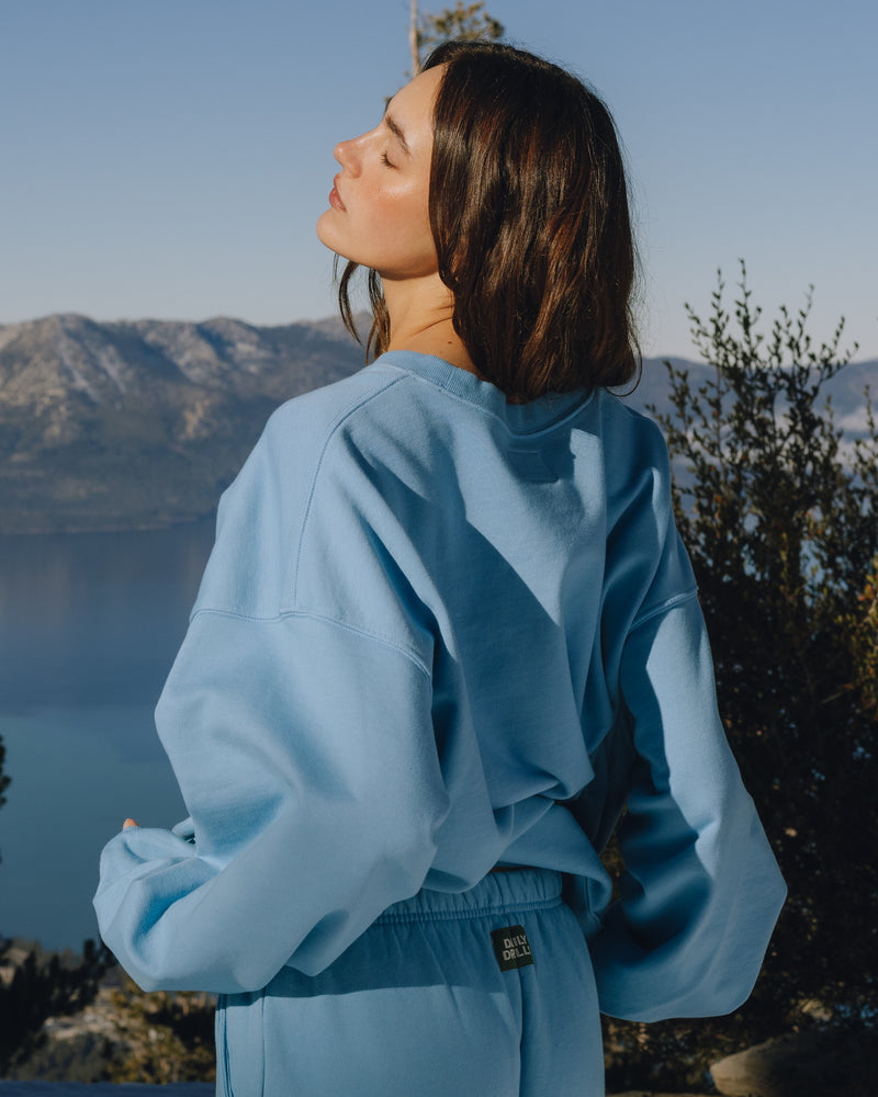 Unisex Oversized Crew Malibu Relaxed Fit Soft Sweatshirt