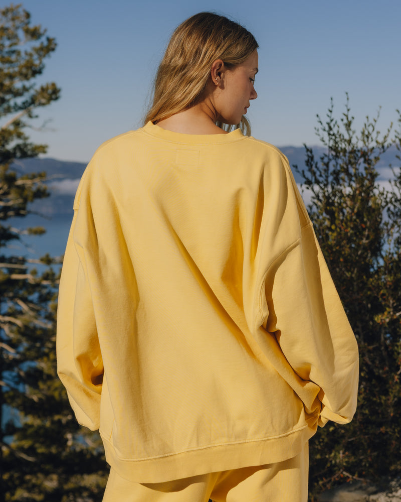 Unisex Oversized Crew Sunny Relaxed Fit Soft Sweatshirt Casual