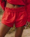 Super Shorts Heart Monochrome Patch Relaxed Fit Casual Shorts