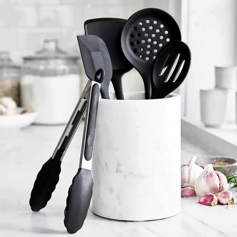 5-Piece Silicone Utensil Set Black – Heat Resistant Kitchen Tools