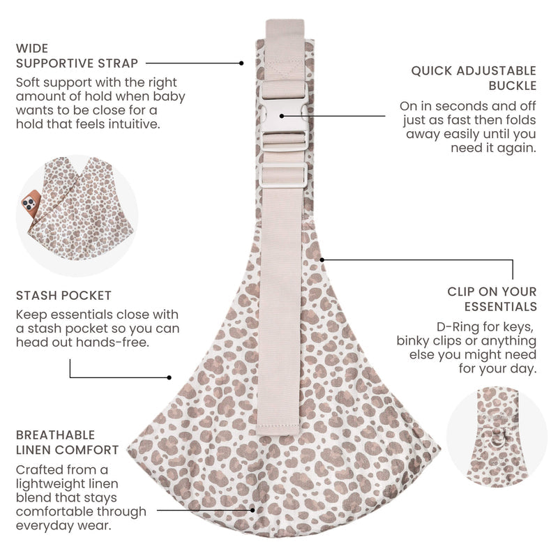 Everyday Sling Carrier Neutral Leopard – Soft Baby Wrap
