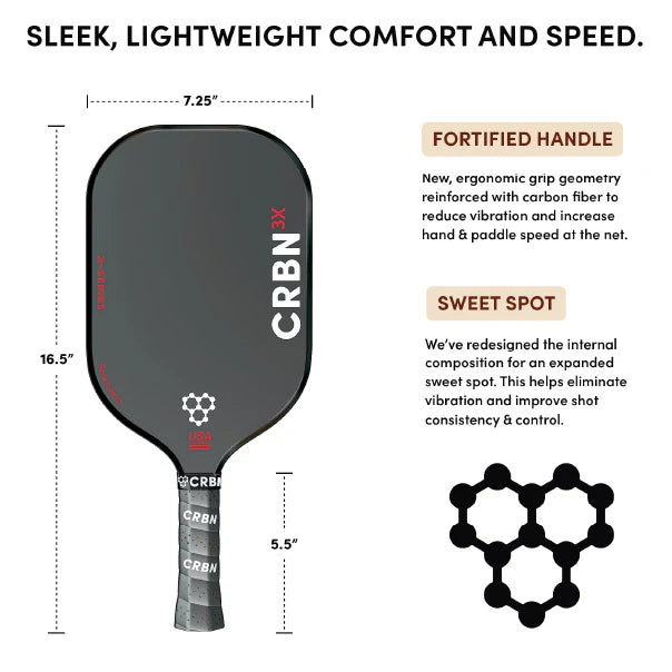 CRBN³ X Series – Performance Pickleball Paddle