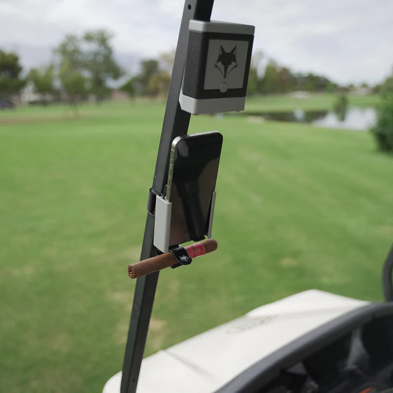 Phone Caddy + Cigar Holder – Golf Cart & Outdoor Convenience Mount