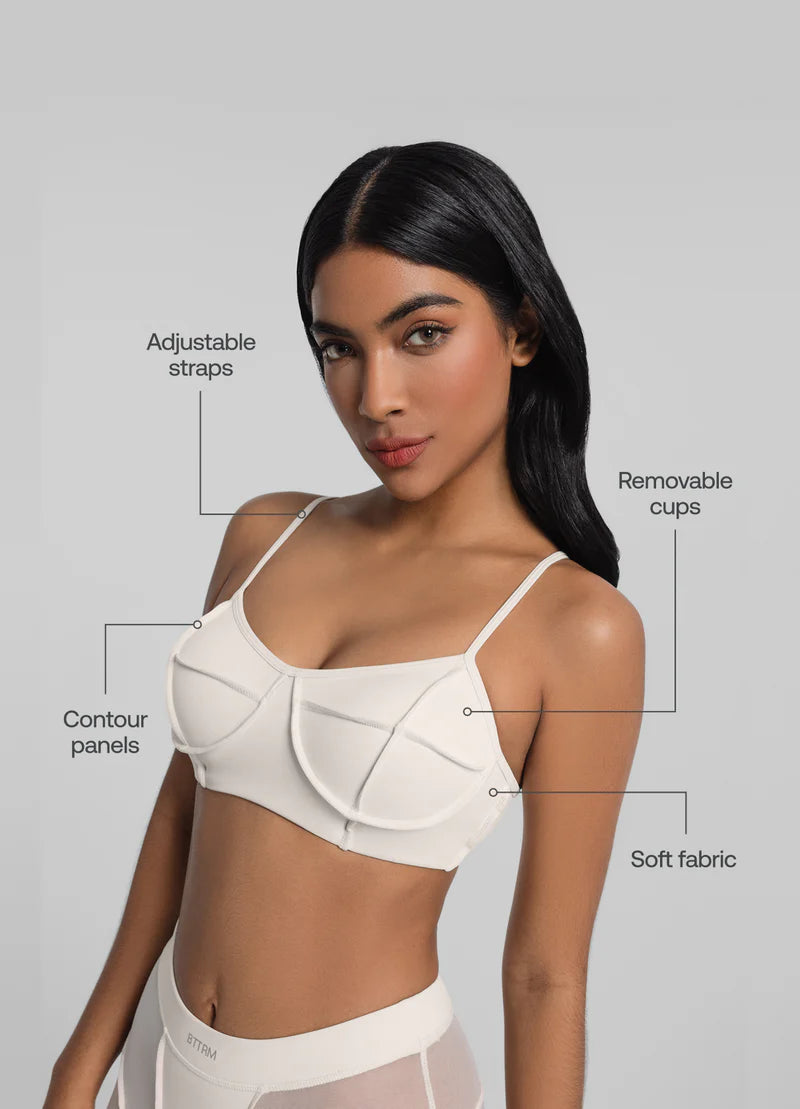 Contour Stitch Bralette – Soft Seamless Everyday Comfort Bra