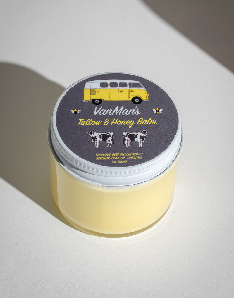 VanMan's Tallow & Honey Face Balm Classic – Deep Hydration Skin Care