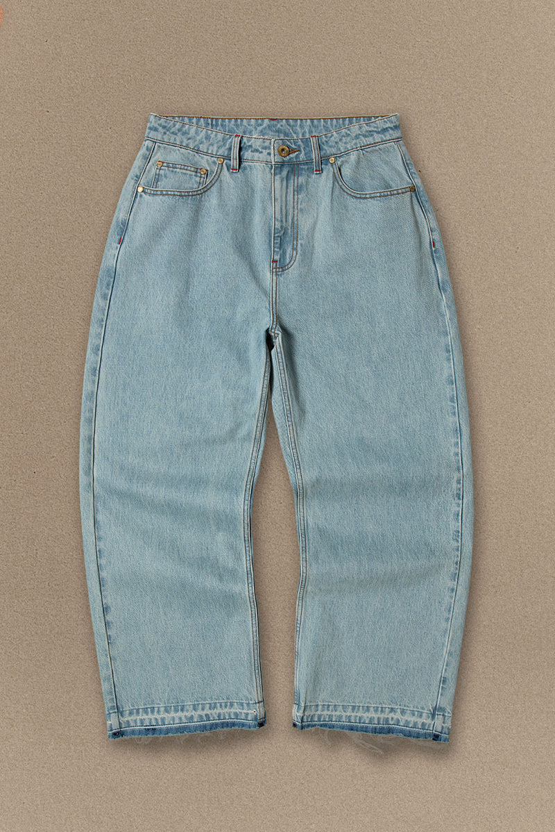 Released Hem Baggy Denim Pant – Relaxed Fit Casual Jeans