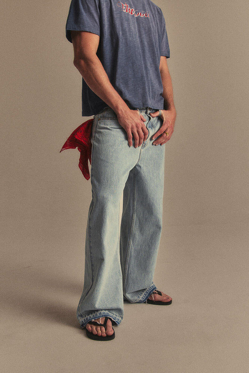 Released Hem Baggy Denim Pant – Relaxed Fit Casual Jeans