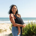 Easy-Wrap Carrier Black Eyelet – Soft Baby Wrap by Petunia