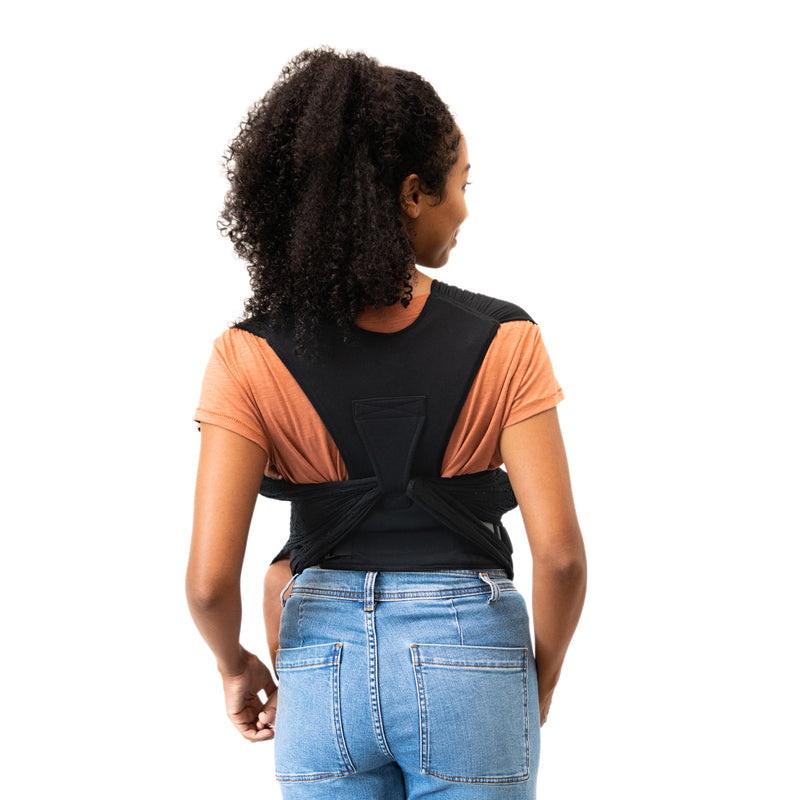 Easy-Wrap Carrier Black Eyelet – Soft Baby Wrap by Petunia