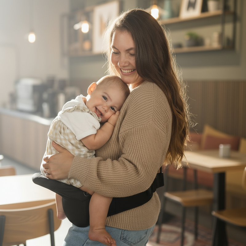 Itzy Hold & Fold™ Hip Seat Baby Carrier – Ergonomic Foldable