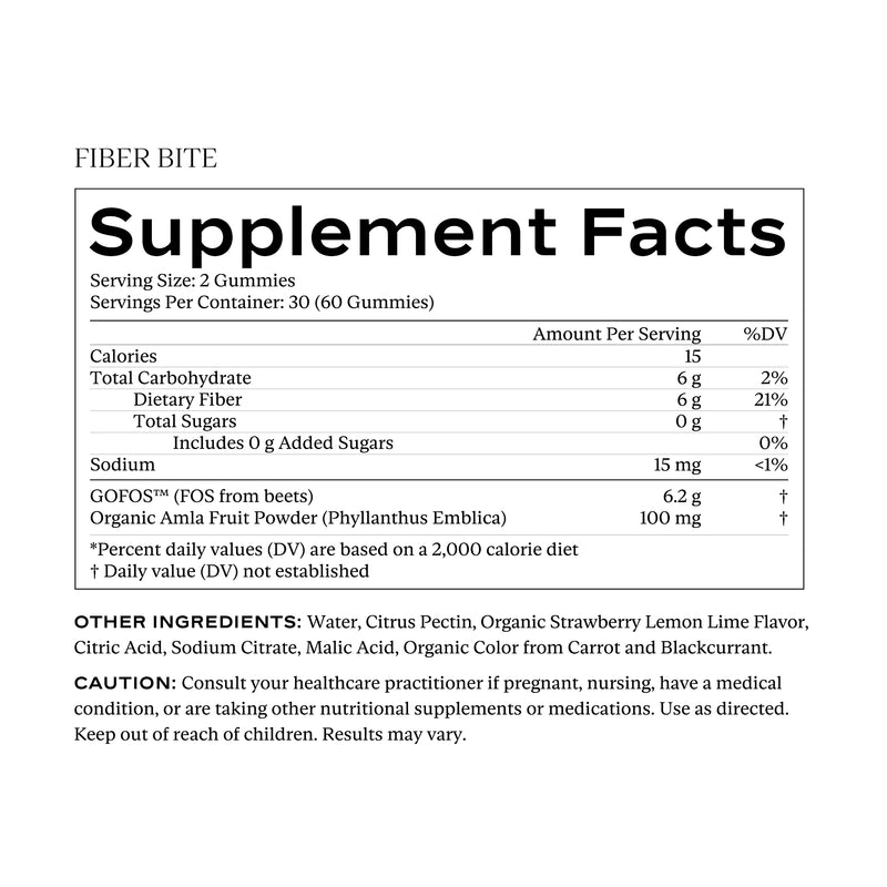 Fiber Bite Daily Fiber Supplement Gut Health Digestive Support Snack