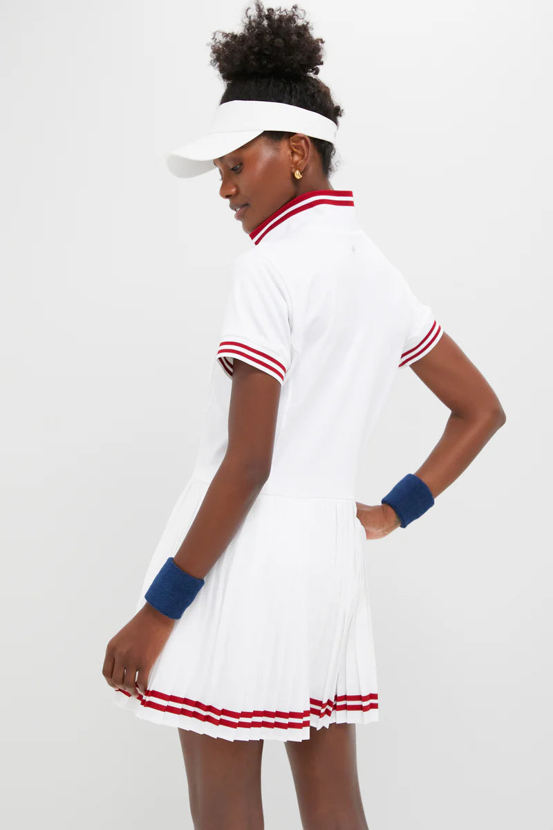 White Performance Jersey Beatrice Tennis Dress – Women's Court Dress
