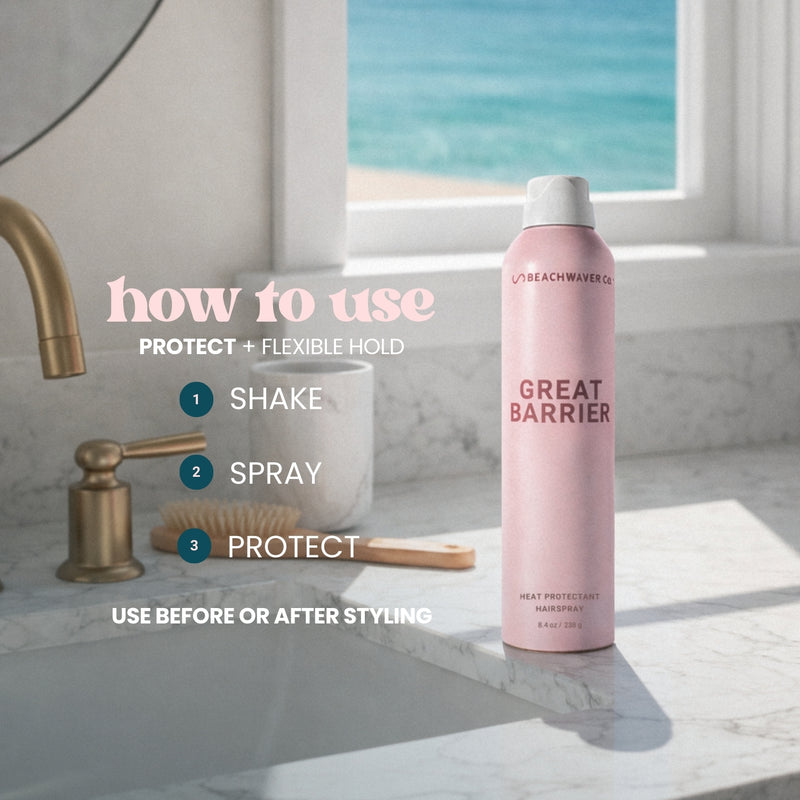 Great Barrier Heat Protectant Hair Spray | Thermal Styling Defense