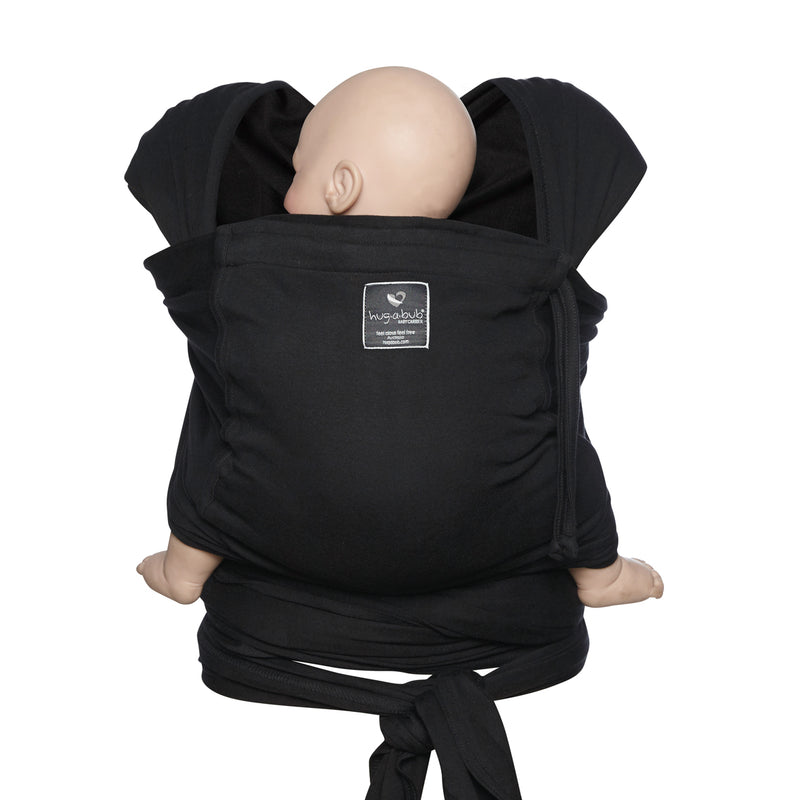Pocket Wrap Carrier Organic Black + Free Wooden Car Toy