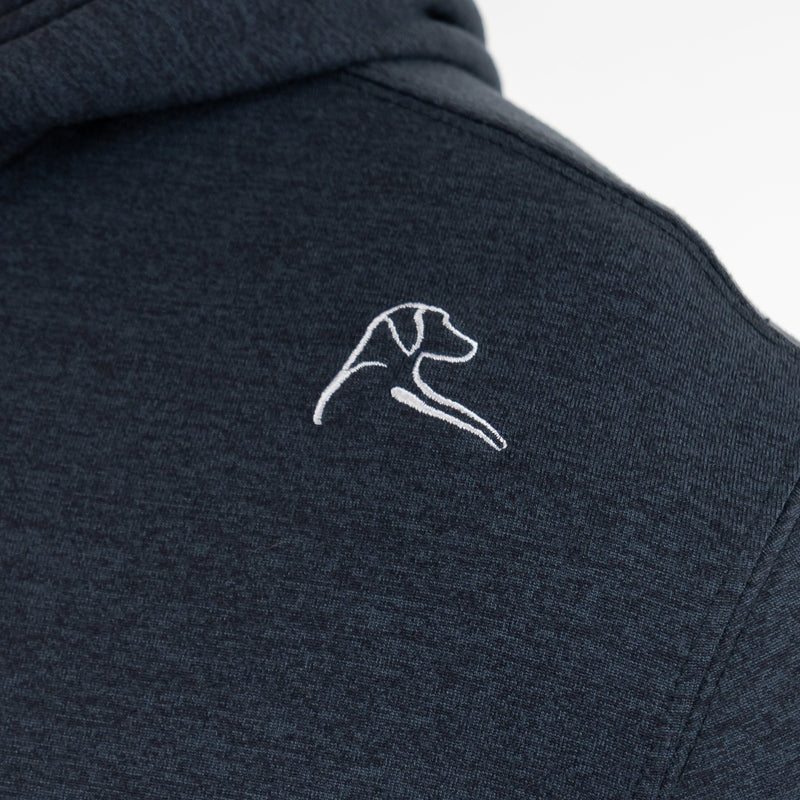 Hesi Performance Hoodie Heather Grey Black Athletic Pullover Training