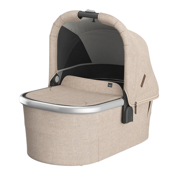 Bassinet V3 Declan Oat Mélange | Silver Frame Newborn Sleep Bed