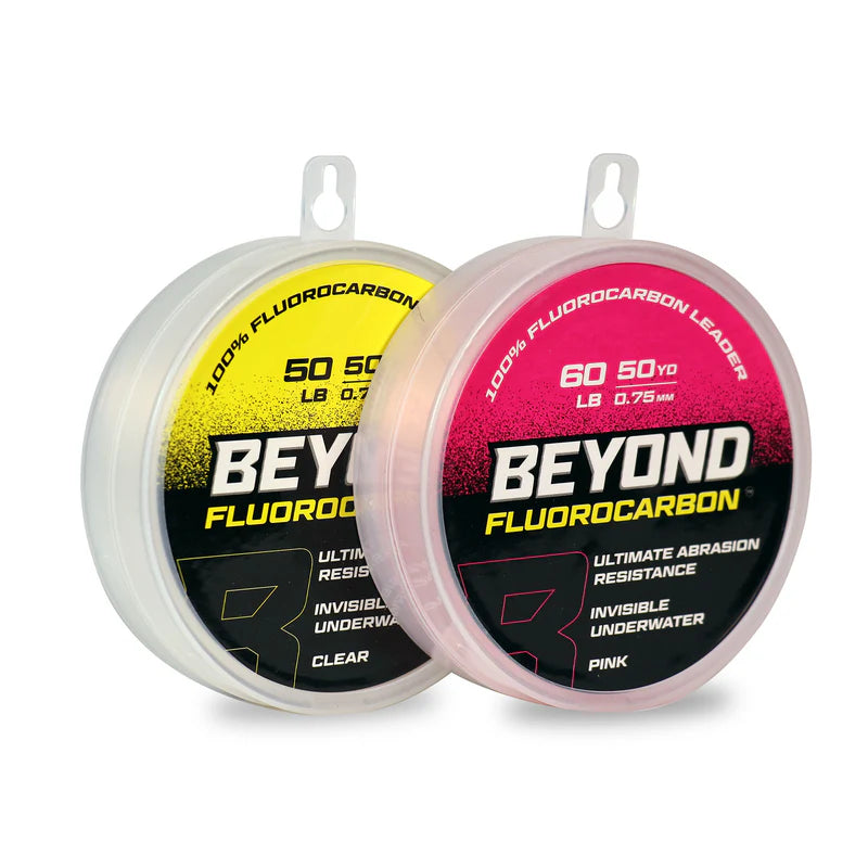 Beyond Fluorocarbon Leader Material 50YD – Pink or Clear