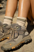 Hiker Stripe Sock Cushioned Outdoor Crew Socks Durable Comfort Fit