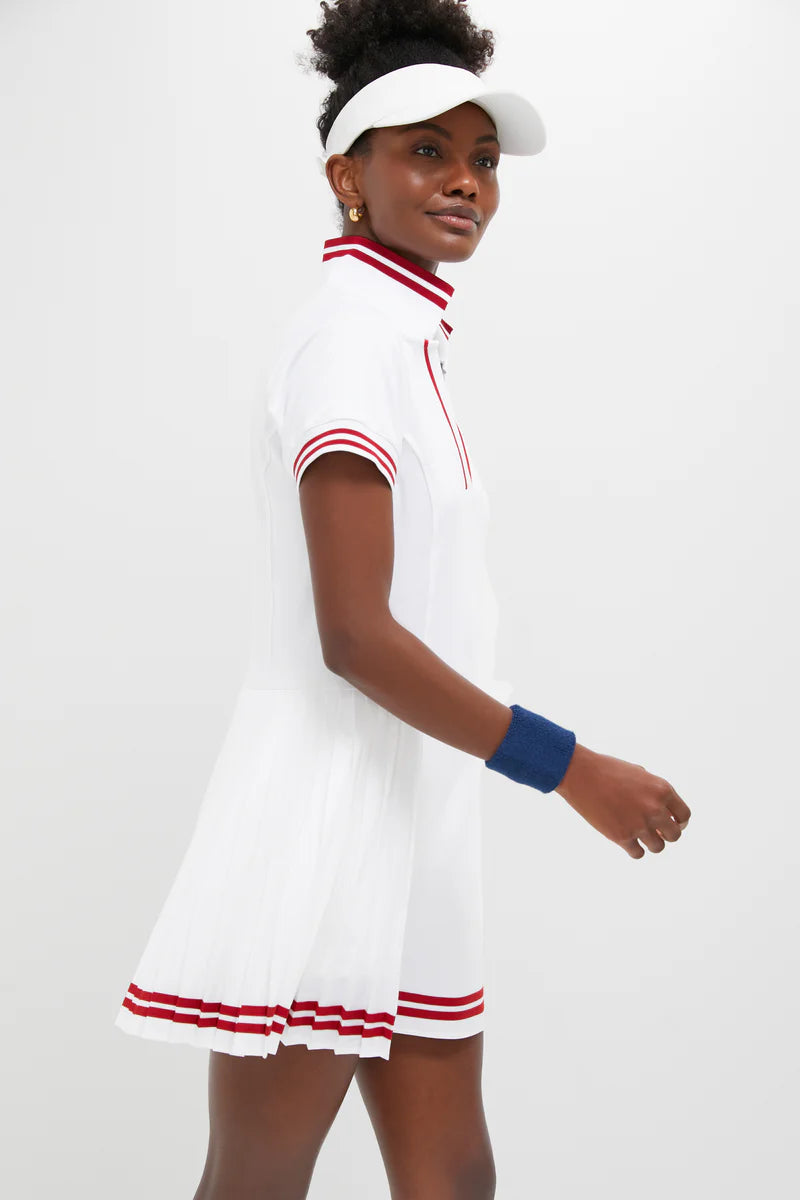 White Performance Jersey Beatrice Tennis Dress – Women's Court Dress