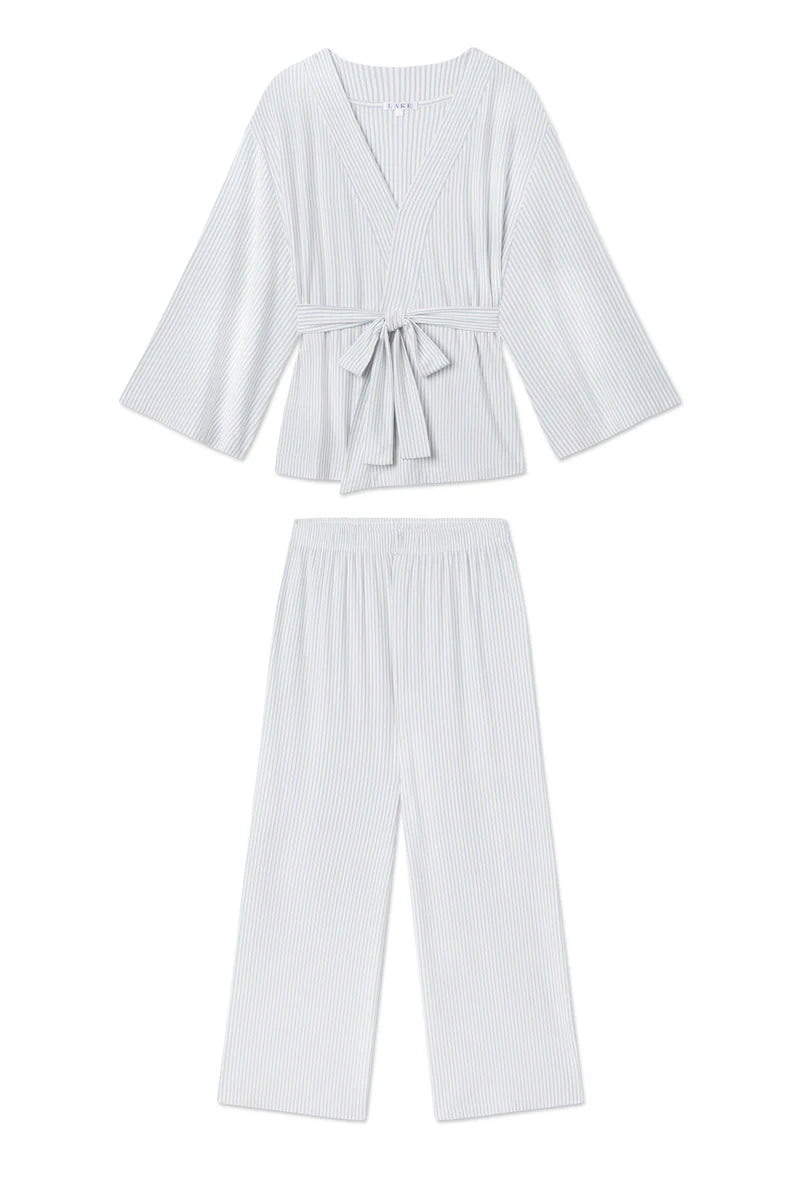 DreamModal® Kimono Pajama Set in Fog – Soft Luxury Sleepwear