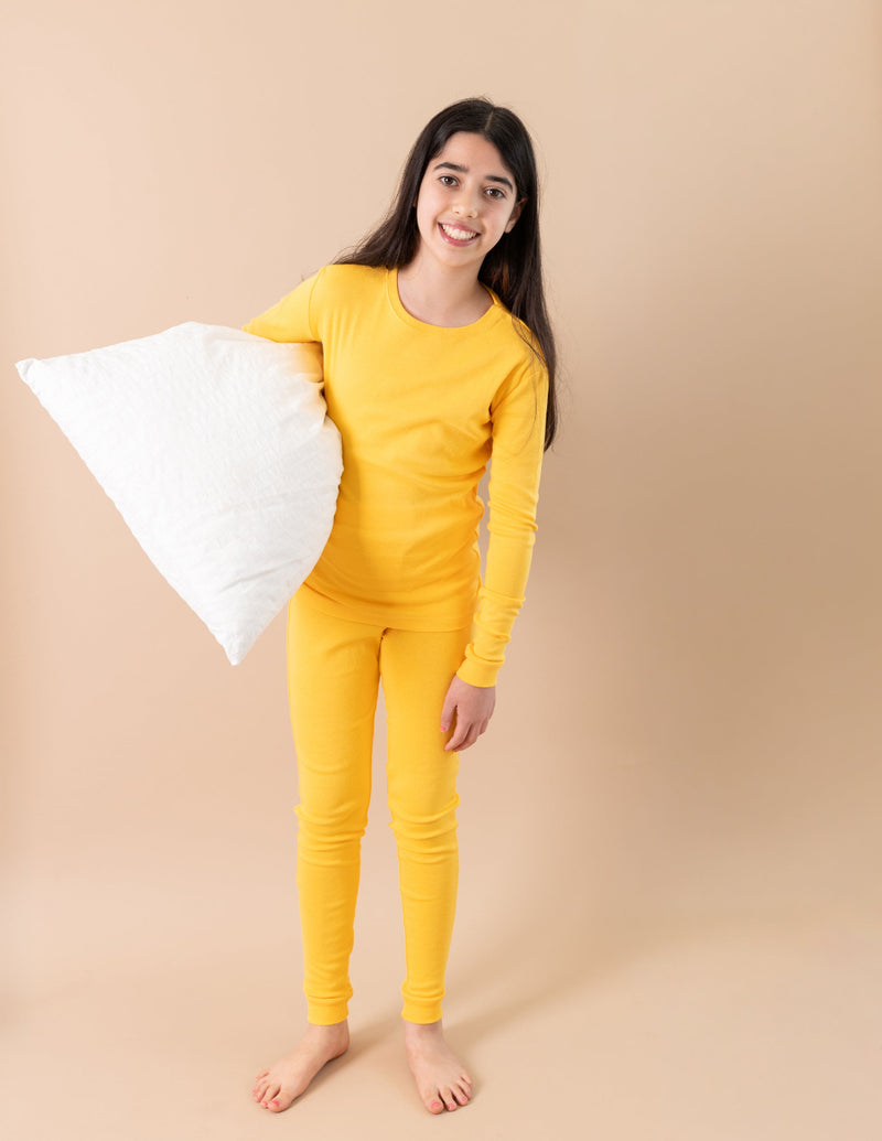 Solid Color Classic Cotton Pajamas – Soft Comfortable Sleepwear Set