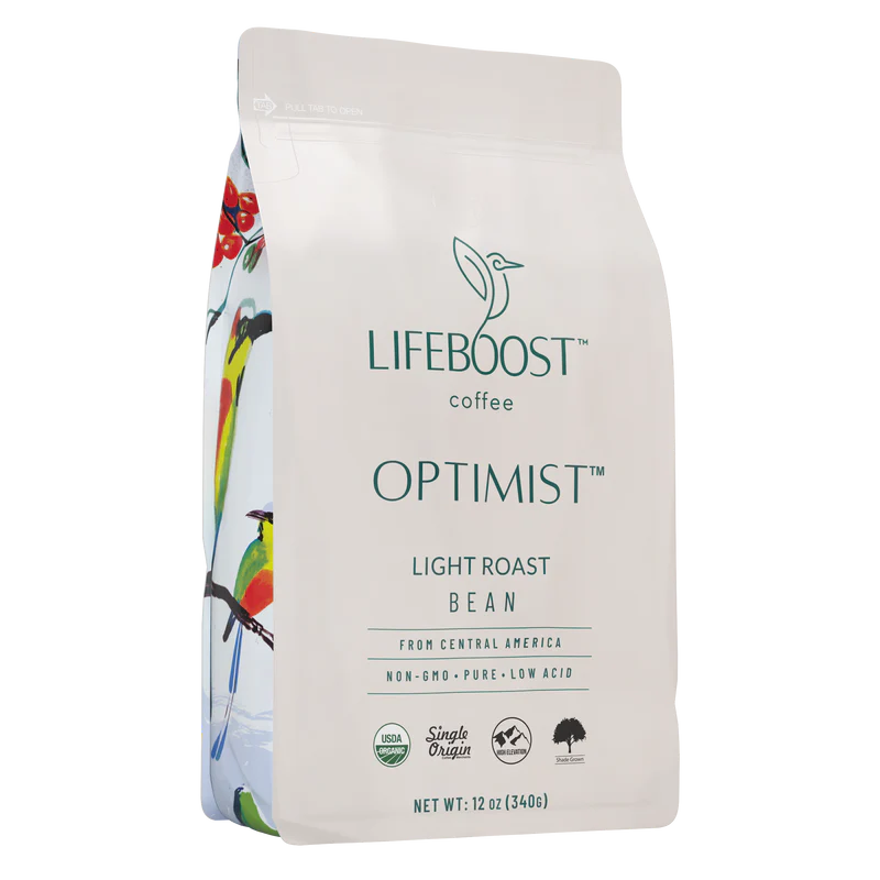 Optimist Light Roast Coffee Premium Smooth Bright Flavor Whole Bean Blend