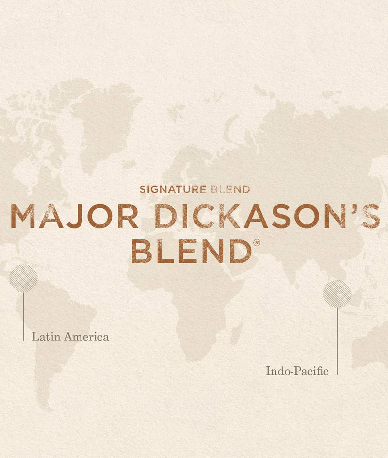 Decaf Major Dickason's Dark Roast Coffee Rich Full-Bodied Decaffeinated Blend