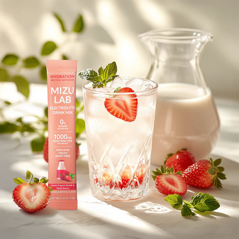 Yogurt Drink & Strawberry Electrolytes Zero Sugar Hydration Beverage Mix