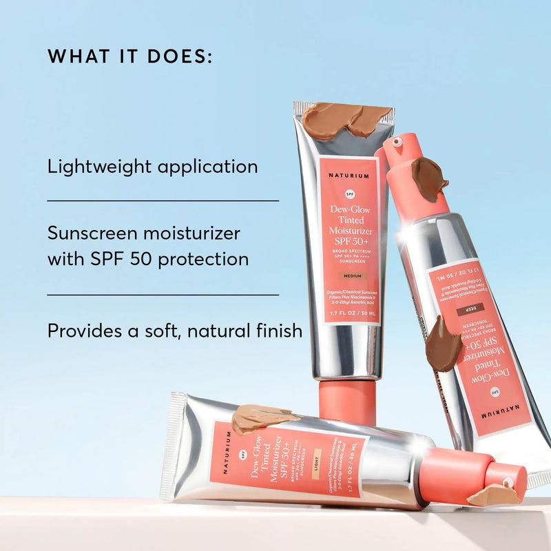 Dew-Glow Tinted Moisturizer SPF 50+ – Hydrating Skin Tint & Sun Care