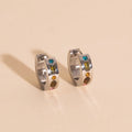 Gemstone Chunky Huggie Hoop Earrings – Bold Elegant Jewelry