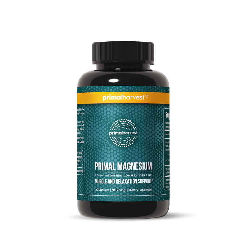 Primal Magnesium Supplement Relaxation Sleep Muscle Support Mineral