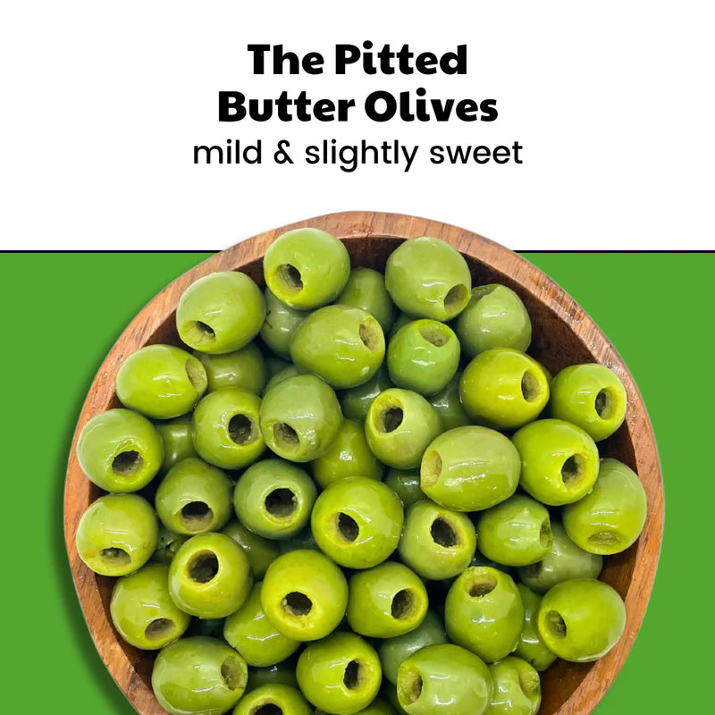 Pitted Castelvetrano Butter Olives Premium Mild Green Olives