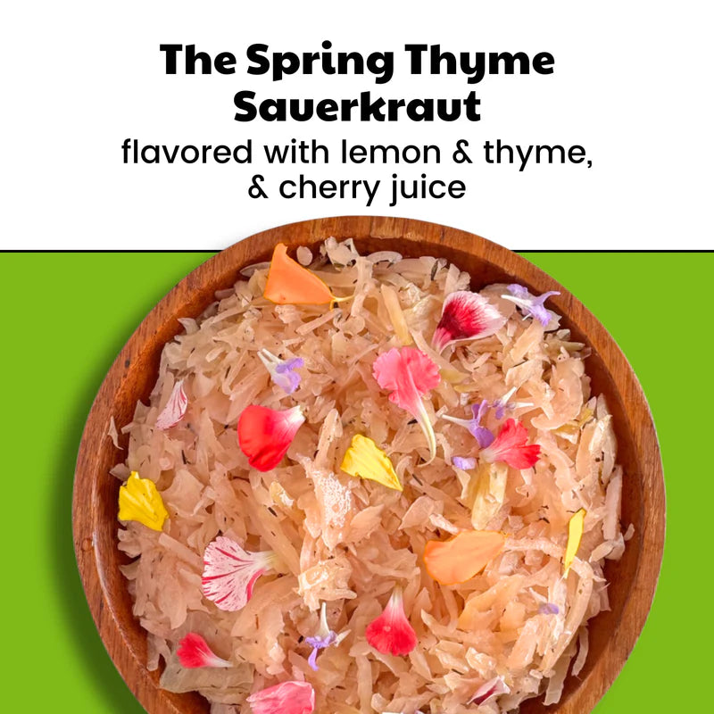 Spring Thyme Sauerkraut Fermented Cabbage with Herbs Tangy Gourmet Side