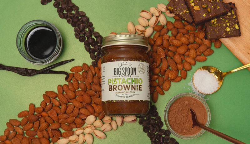 Pistachio Brownie Almond Butter Creamy Nut Butter Rich Chocolate Flavor