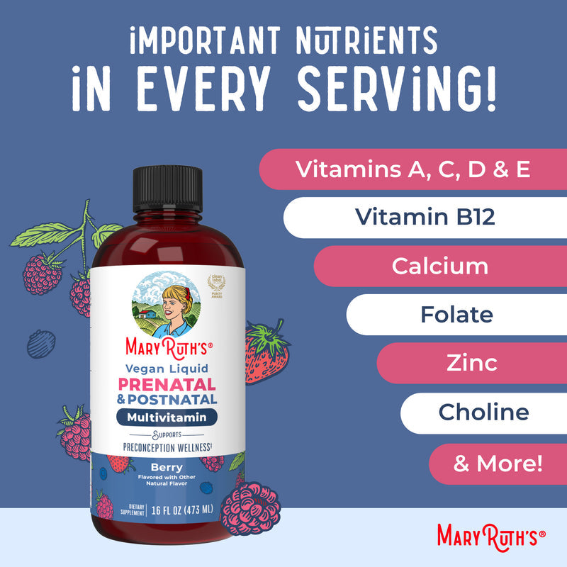 Prenatal Postnatal Liquid Multivitamin Daily Nutritional Support