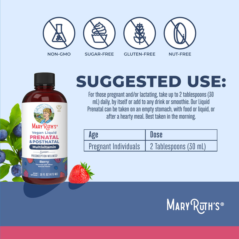 Prenatal Postnatal Liquid Multivitamin Daily Nutritional Support