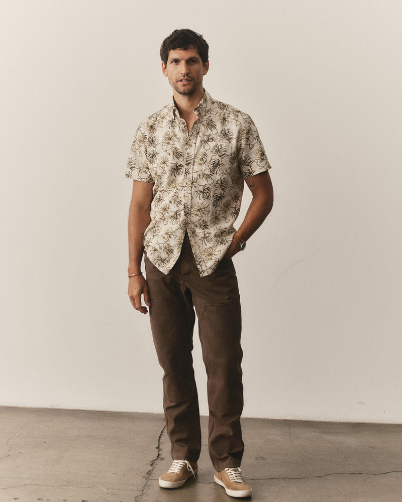 The Short Sleeve Jack in Dried Palms – Casual Button-Up Shirt
