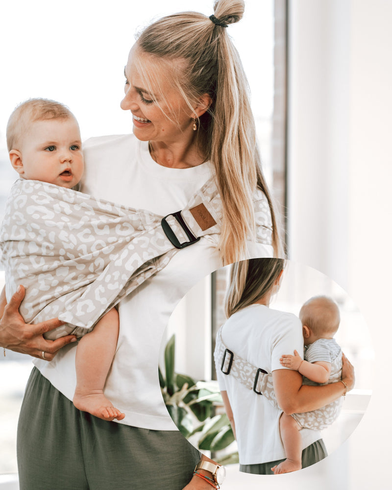 Qookie Go Hip Carrier – Cream Ergonomic Baby Hip Seat Carrier