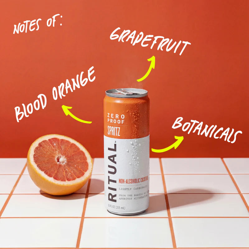 Non-Alcoholic Spritz Sparkling Citrus Aperitif Style Refreshing Beverage
