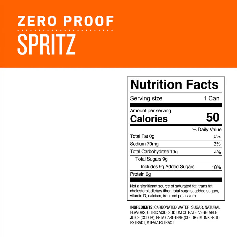 Non-Alcoholic Spritz Sparkling Citrus Aperitif Style Refreshing Beverage