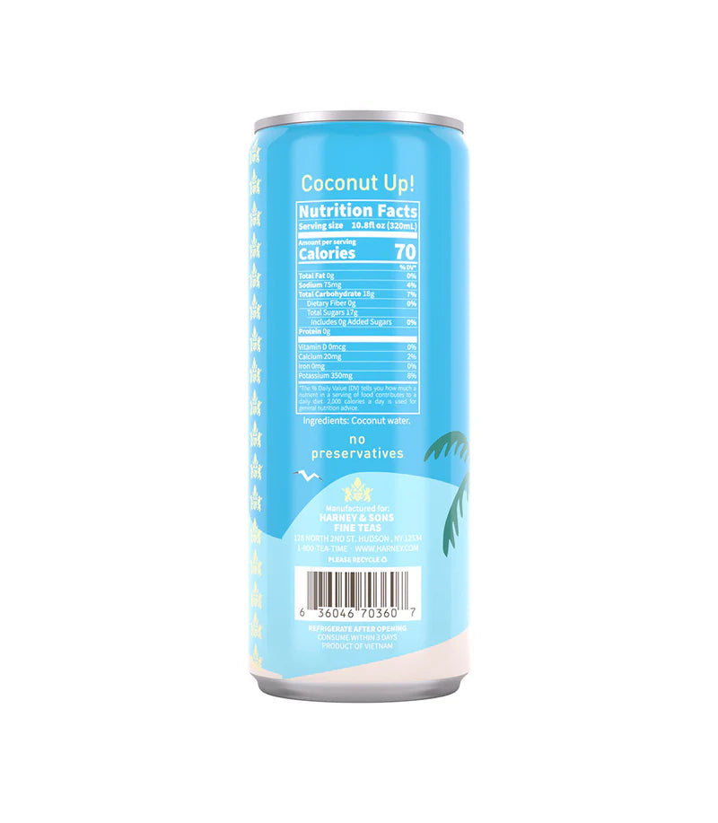 Harney & Sons Premium Coconut Water Pure Natural Hydrating Tropical Drink