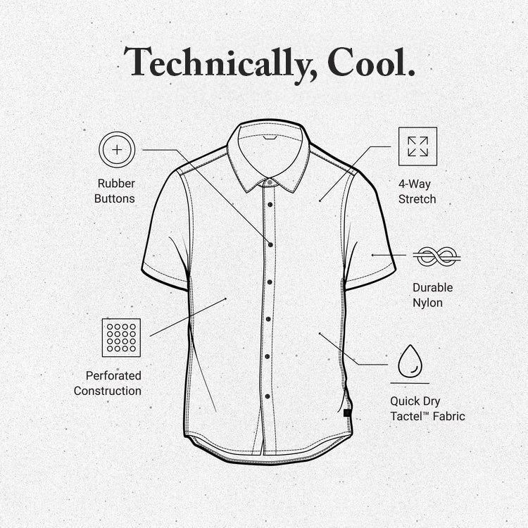 Bless Up Breathable Stretch Shirt Hazy Blue – Performance Casual Shirt