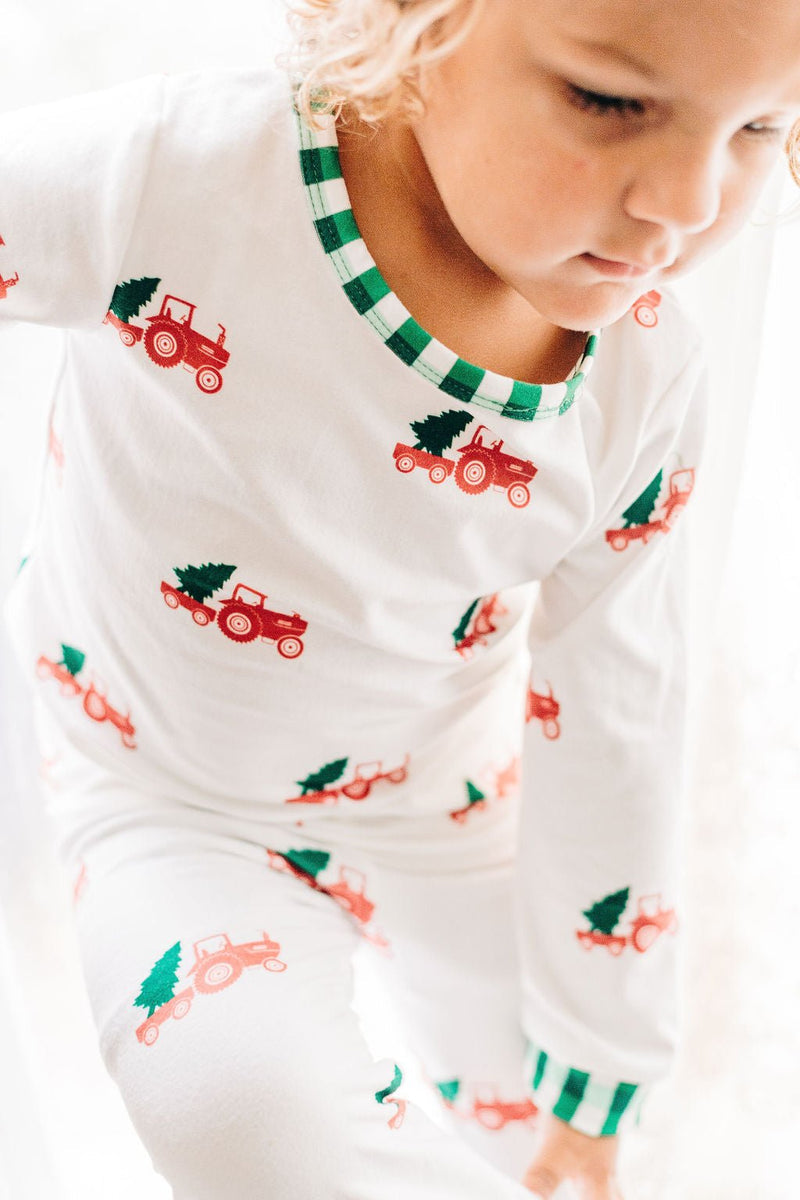 Buttflap Pajamas Christmas Tractor Holiday Lounge Sleepwear