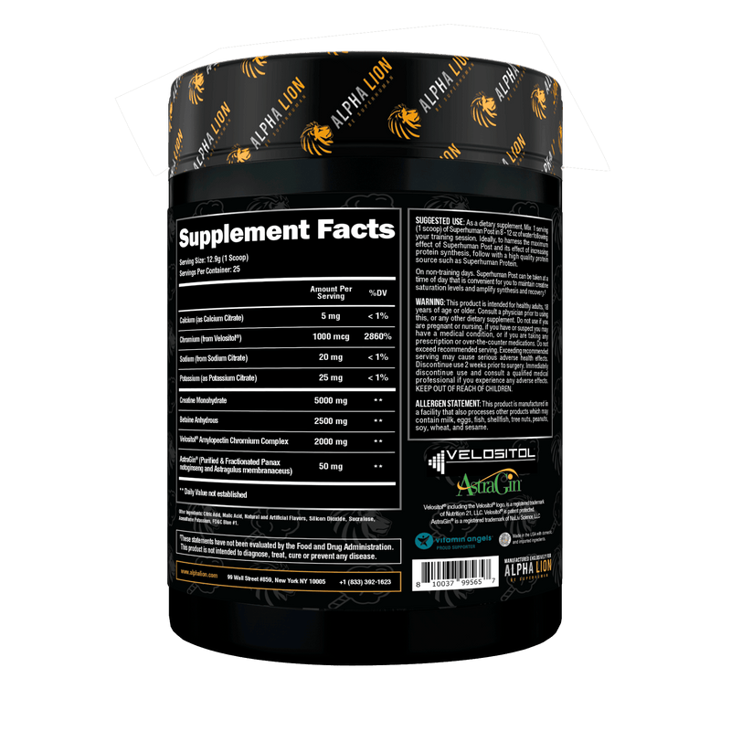 SUPERHUMAN Post Workout Muscle Recovery Supplement Performance Blend