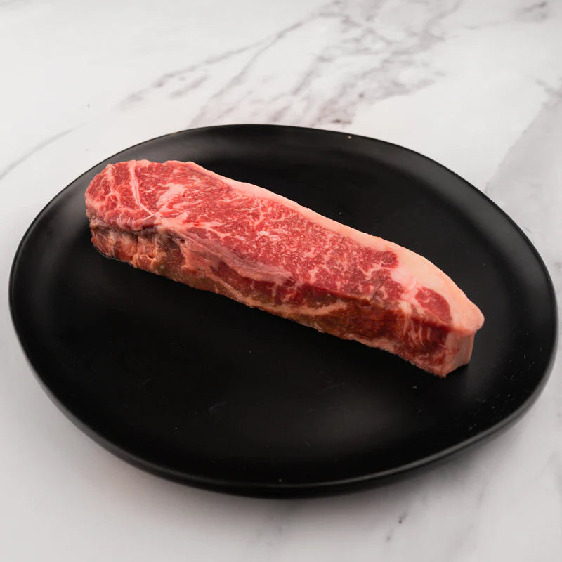 Wagyu New York Strip Steak Premium A5 Quality Rich Marbled Beef Cut