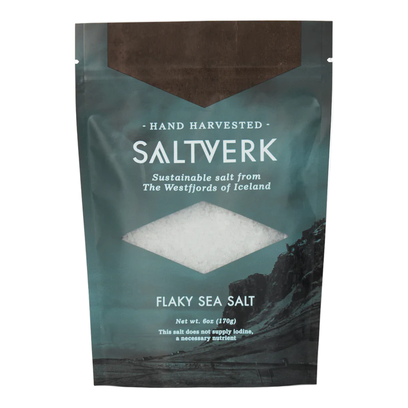Flaky Sea Salt Pouch Premium Natural Finishing Salt for Cooking & Baking