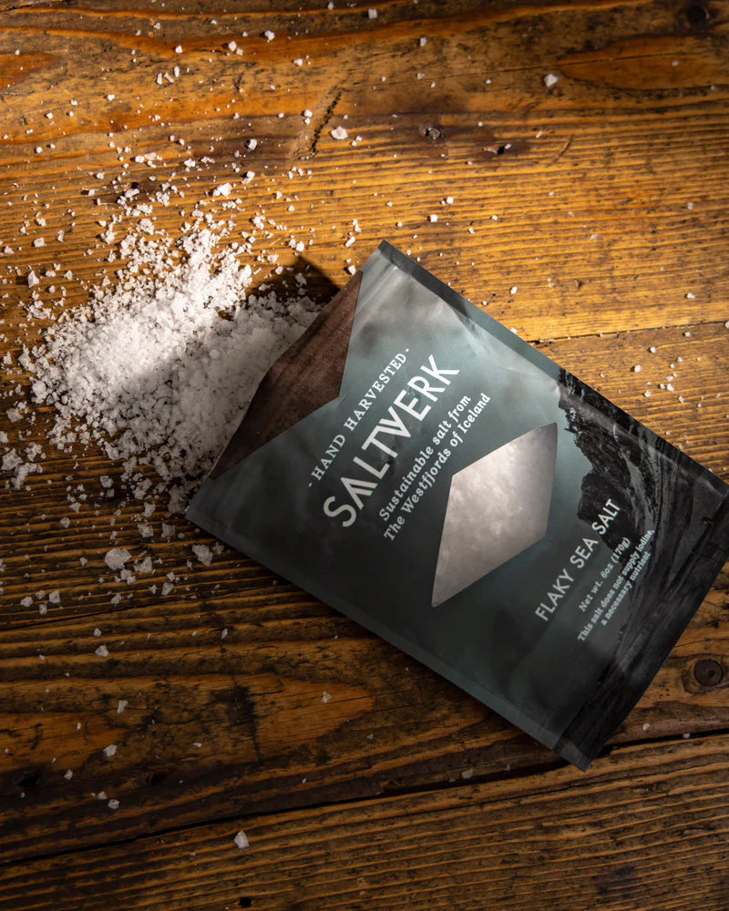 Flaky Sea Salt Pouch Premium Natural Finishing Salt for Cooking & Baking