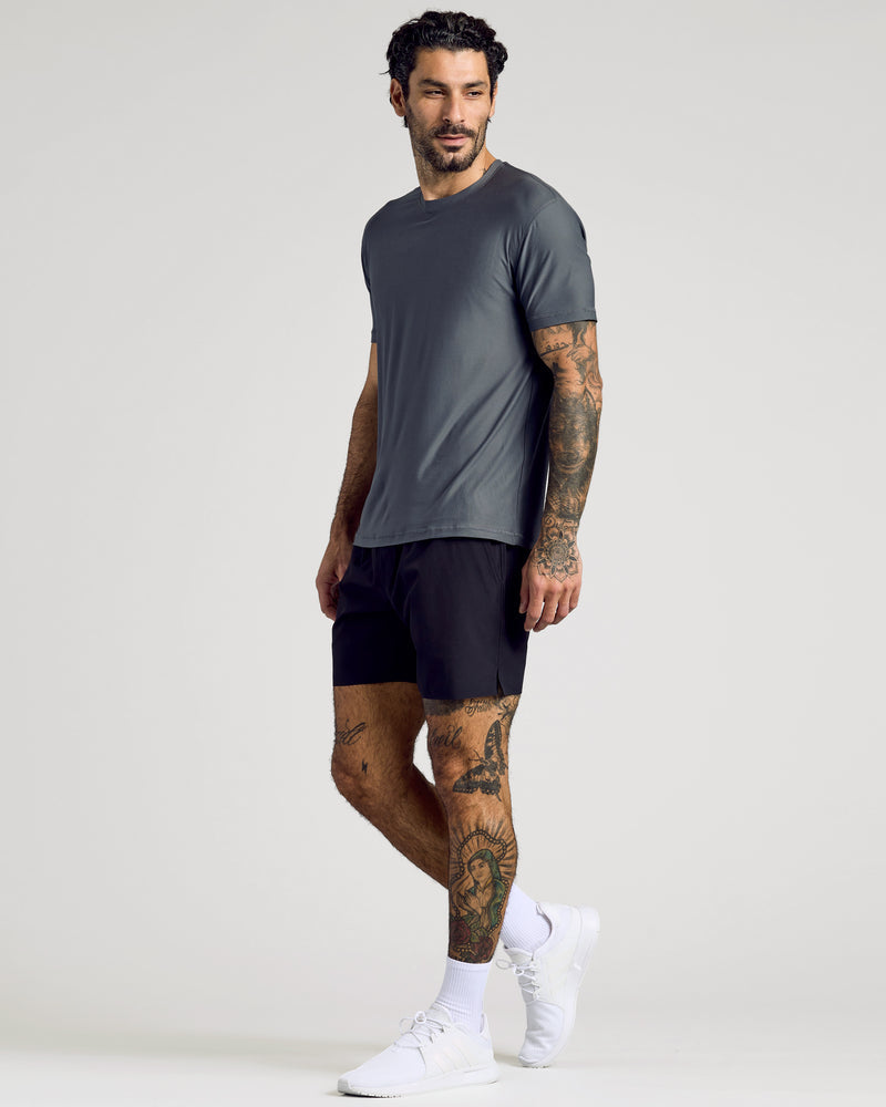Carbon Active Crew Neck Tee – Lightweight Athletic Performance Shirt
